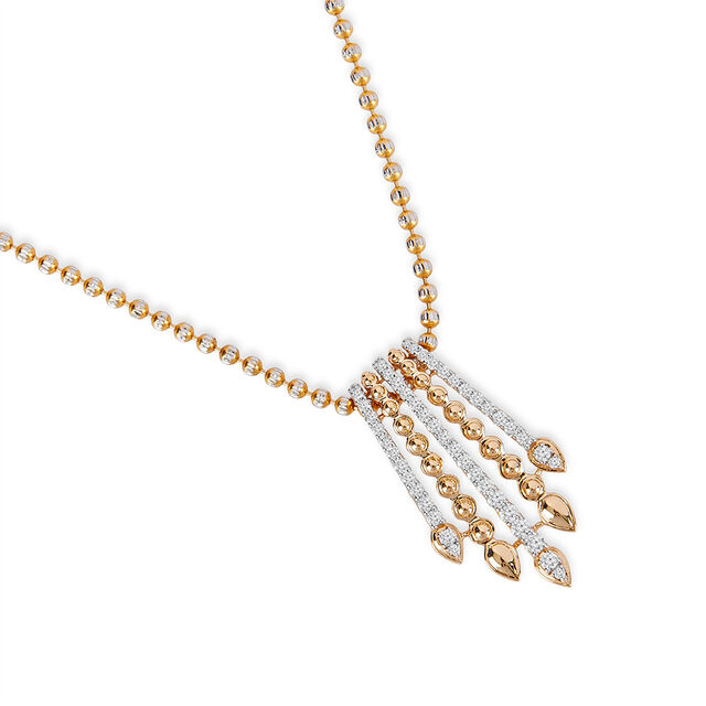 Tanishq 18KT Diamond Pendant with Chain for Women 3