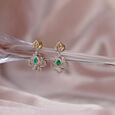 Elegant Emerald Diamond Drops 