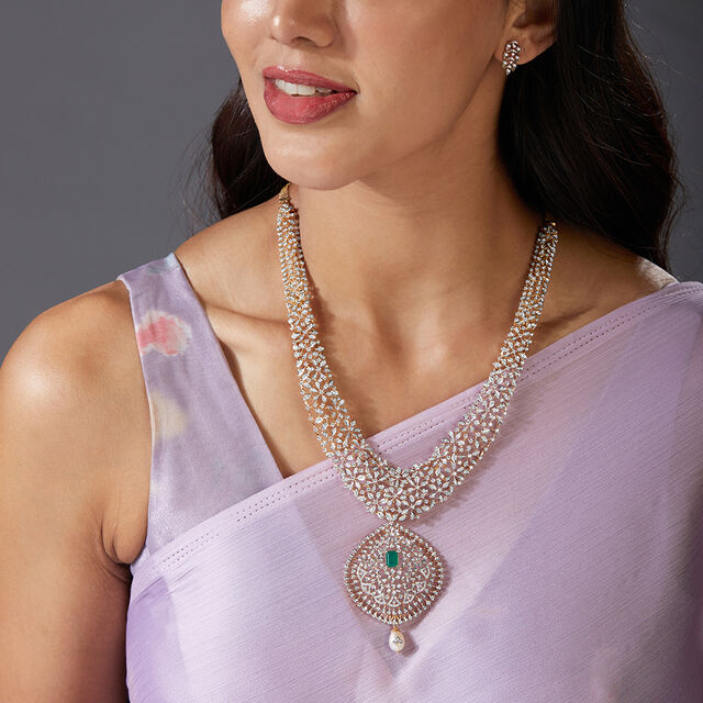 Tanishq 18KT Diamond Haaram for Women 2
