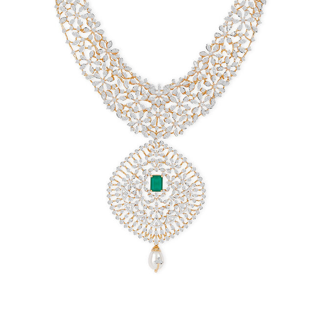 Tanishq 18KT Diamond Haaram for Women 4