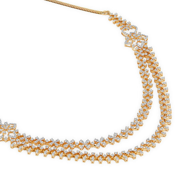 Tanishq 18KT Diamond Necklace for Women 4