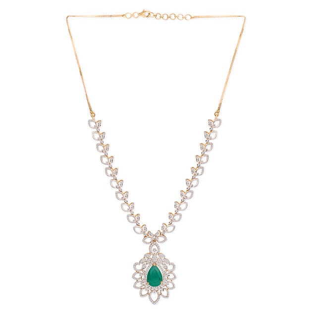 Tanishq 18KT Diamond Necklace for Women 