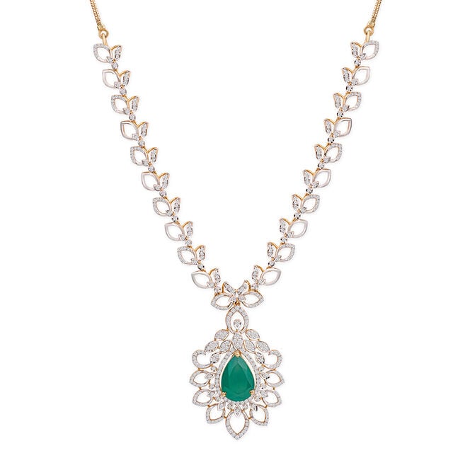 Tanishq 18KT Diamond Necklace for Women 2