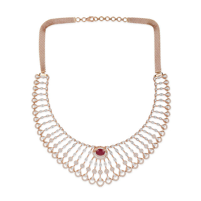 Tanishq 18KT Diamond Necklace for Women 2