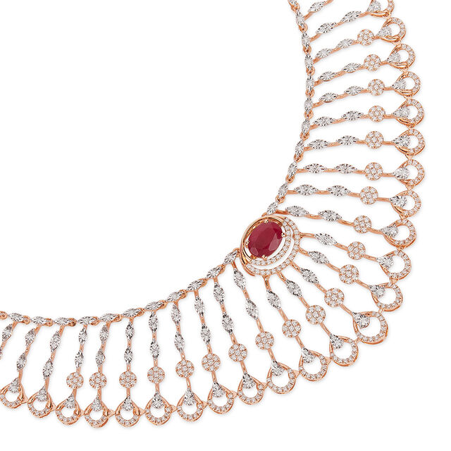 Tanishq 18KT Diamond Necklace for Women 3