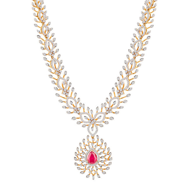 Tanishq 18KT Diamond Necklace for Women 6