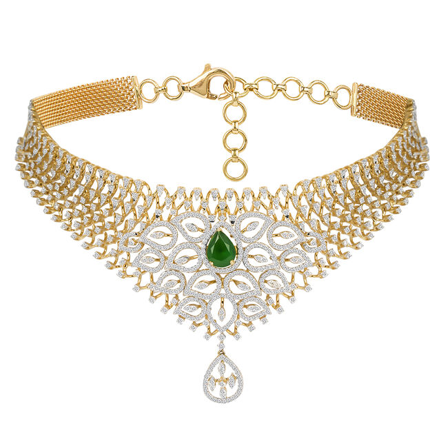 Tanishq 18KT Diamond Necklace for Women 