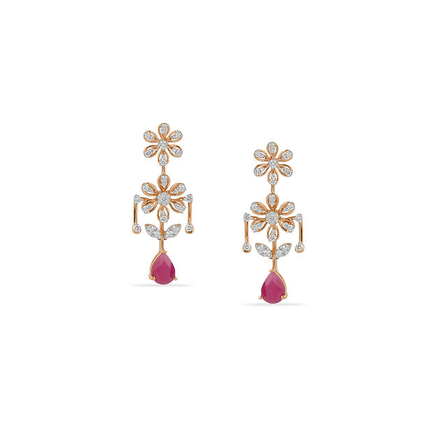 Tanishq 18KT Diamond Necklace Set for Women 5
