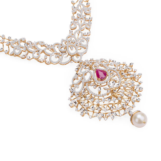 Tanishq 18KT Diamond Haaram for Women 3