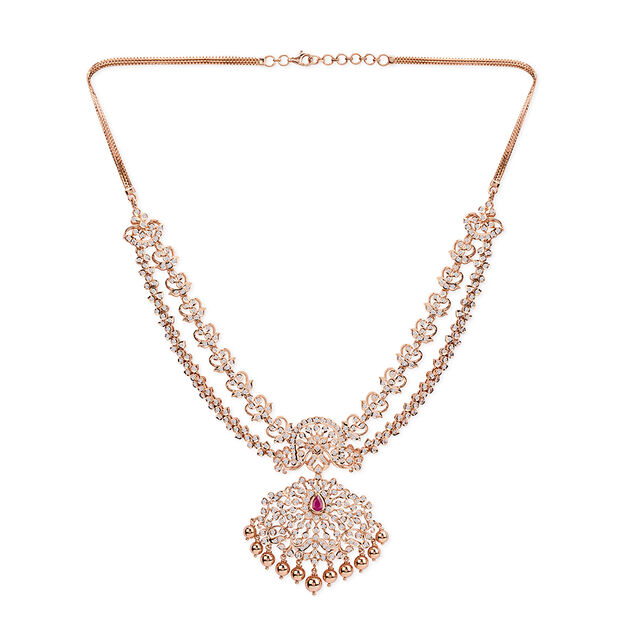Tanishq 18KT Diamond Necklace for Women 