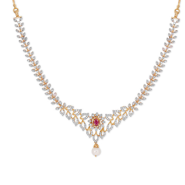 Tanishq 18KT Diamond Necklace for Women 2