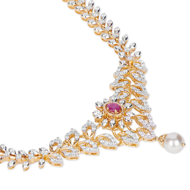 Tanishq 18KT Diamond Necklace for Women 3