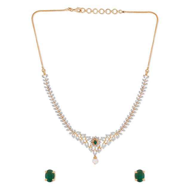 Tanishq 18KT Diamond Necklace for Women 4