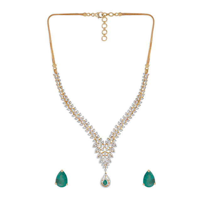 Tanishq 18KT Diamond Necklace for Women 2