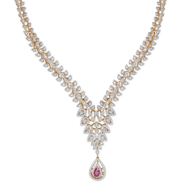 Tanishq 18KT Diamond Necklace for Women 3