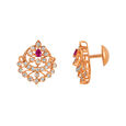 Glimmering Rose Gold Studs 2