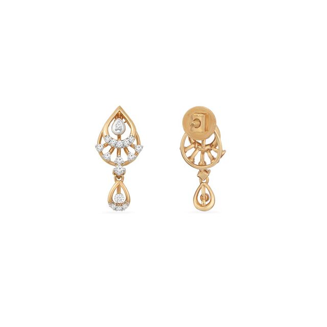 Tanishq 18KT Diamond Earrings 3