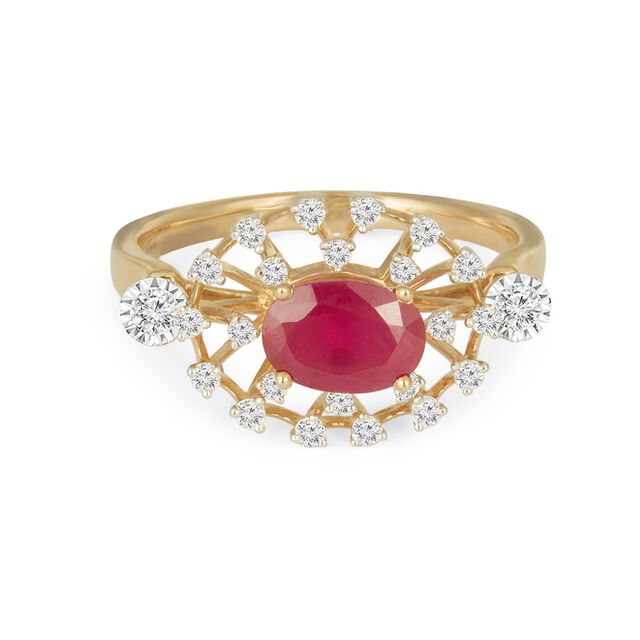 Tanishq 18KT  Gold Finger Ring for Women 