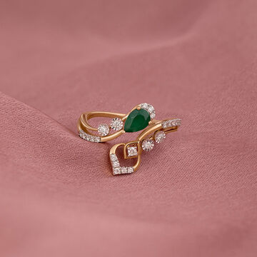 Vintage Gemstone Floral Ring
