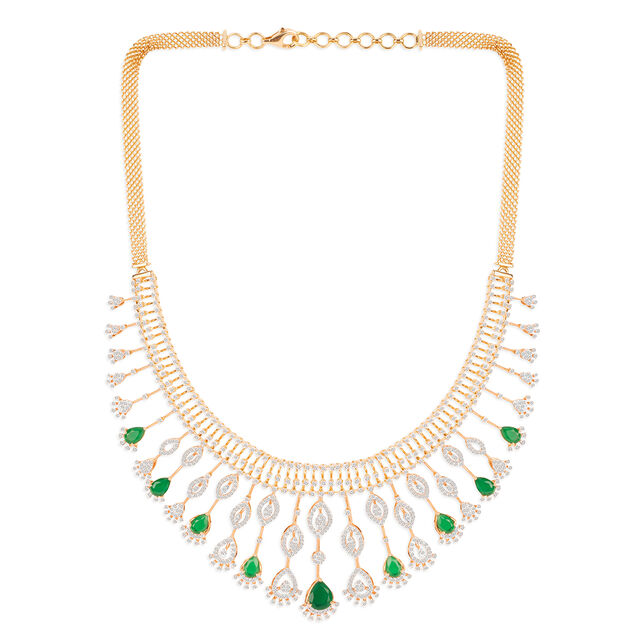 Tanishq 18KT Diamond Necklace for Women 