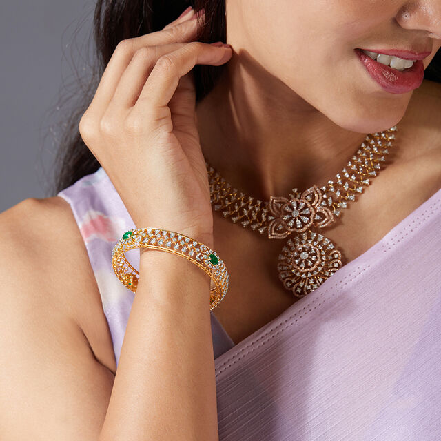 Tanishq 18KT Diamond Bangle for Women 2