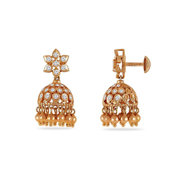 Tanishq 18KT Diamond Earrings for Women 2