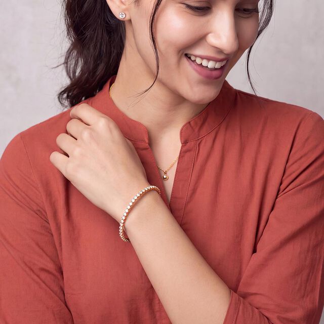 Tanishq 18KT Diamond Bangle for Women 3