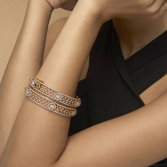 Tanishq 18KT Diamond Bangle for Women 2