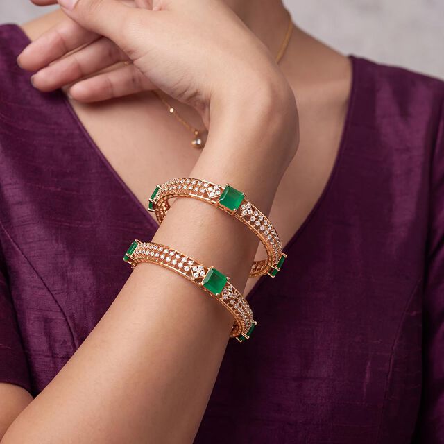 Tanishq 18KT Diamond Bangle for Women 3