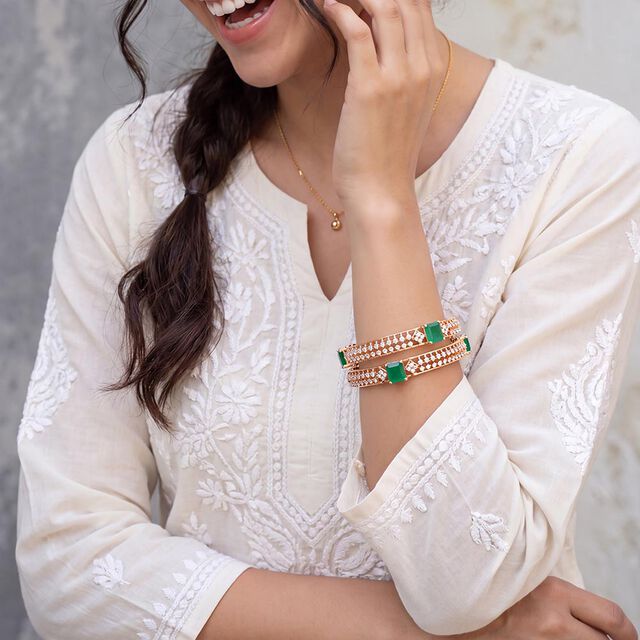 Tanishq 18KT Diamond Bangle for Women 2