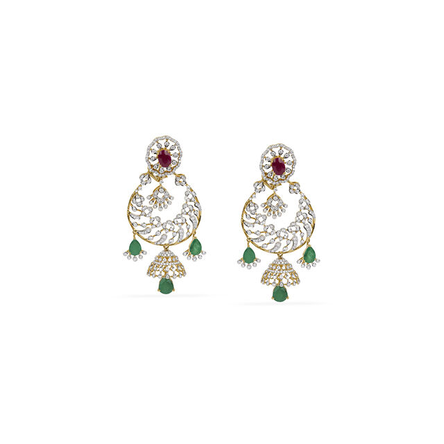 Tanishq 18KT Diamond Necklace Set for Women 5