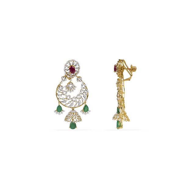 Tanishq 18KT Diamond Necklace Set for Women 6