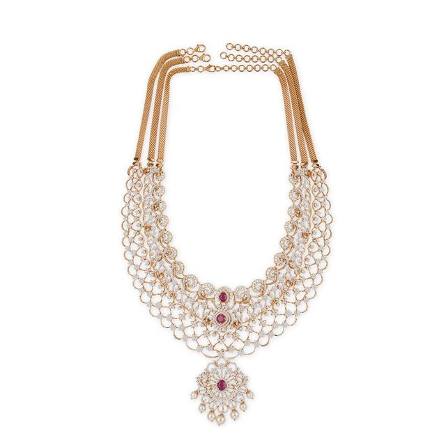 Tanishq 18KT Diamond Necklace Set for Women 5