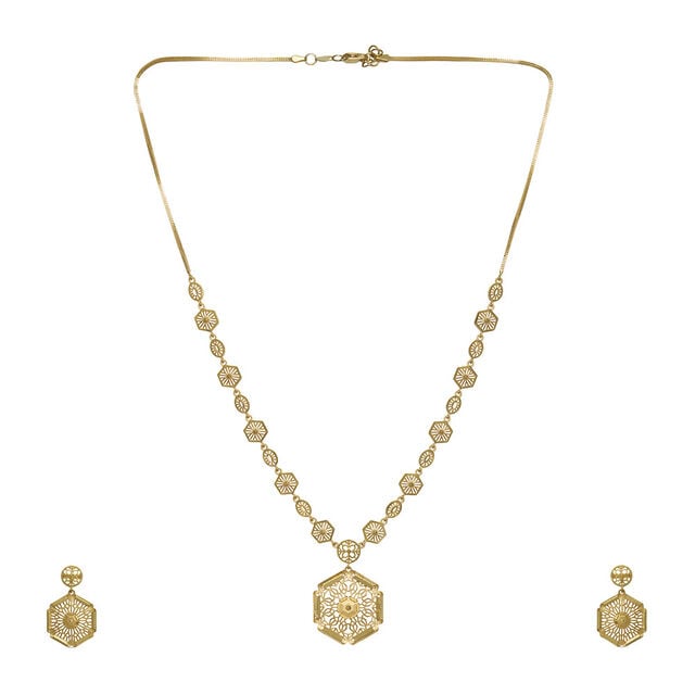 Tanishq 18KT Gold Necklace Set 2