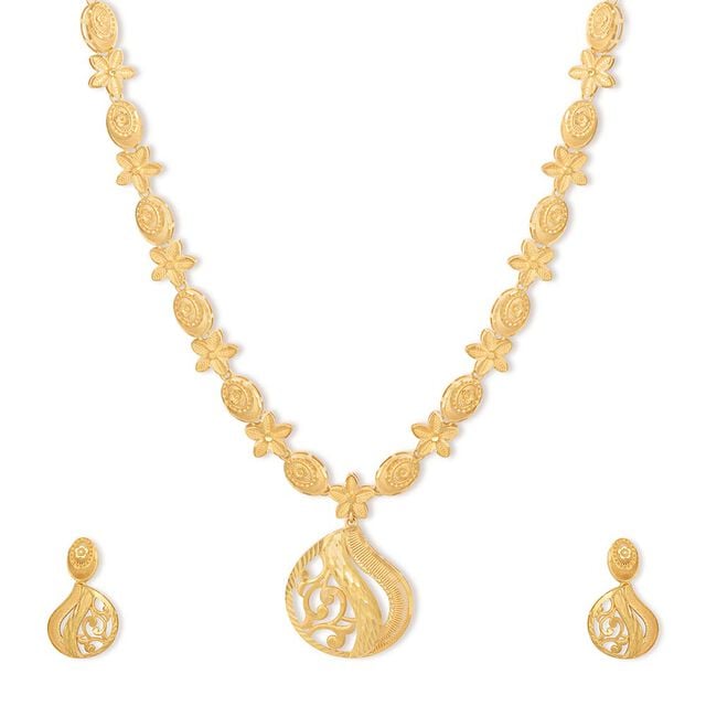Tanishq 18KT Gold Necklace Set 