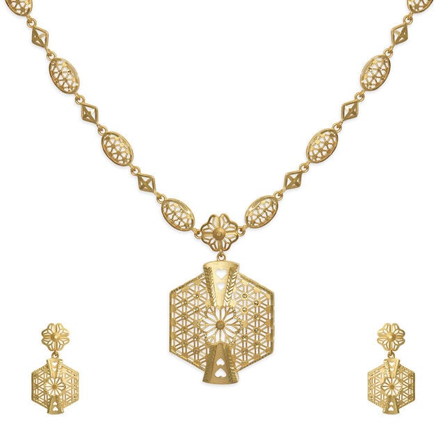 Tanishq 18KT Gold Necklace Set 