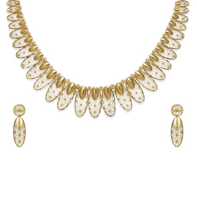 Tanishq 18KT Gold Necklace Set 