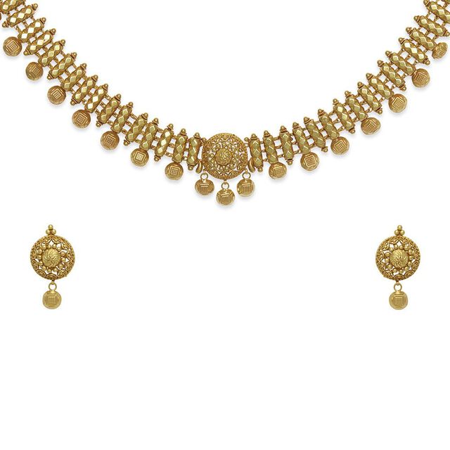 Tanishq 18KT Gold Necklace Set 