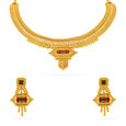 Geometric Symphony Gold Necklace 