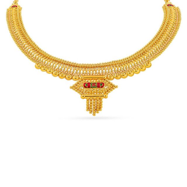 Geometric Symphony Gold Necklace 2