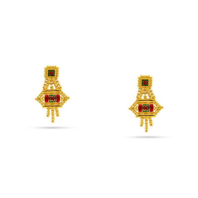 Geometric Symphony Gold Necklace 3