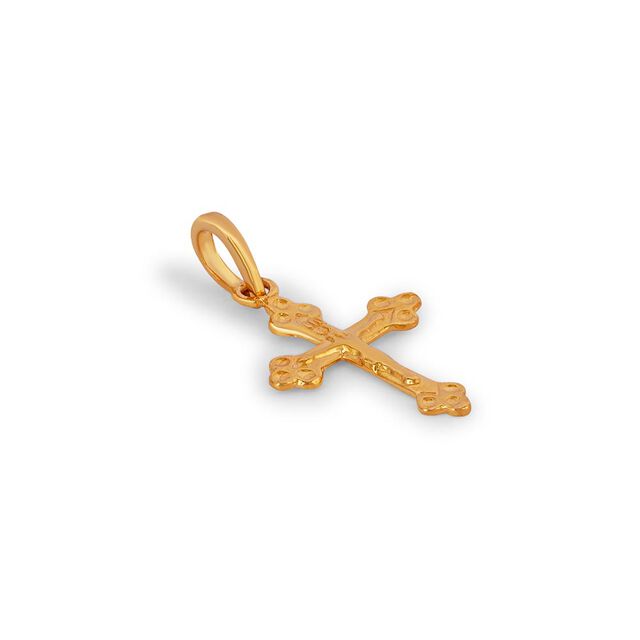 Beautiful 22 Karat Yellow Gold Cross Pendant 3