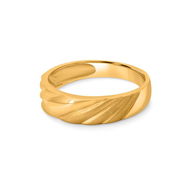 Sculpted Gold Finger Ring for Men 2