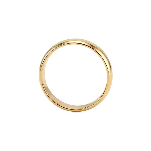 Sophisticated 22 Karat Yellow Gold Striped Finger Ring 5