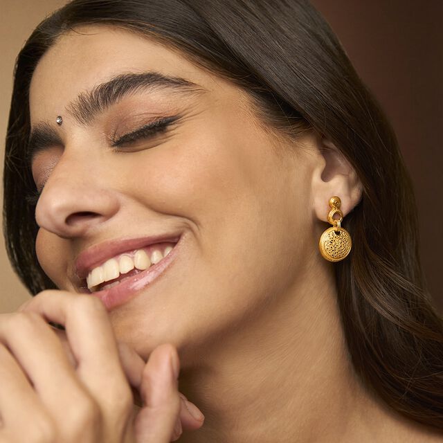 Tanishq 22KT Gold Drop Earring for Women,,hi-res 2