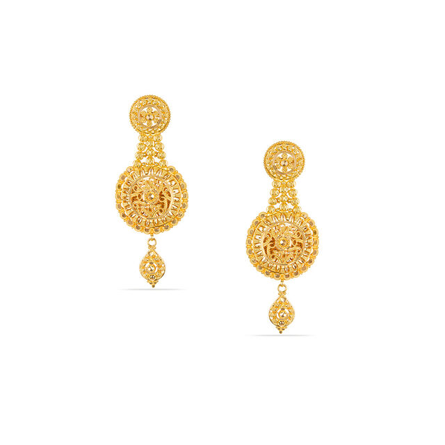 Tanishq 22KT Gold Neckwear with Earring for Women 5