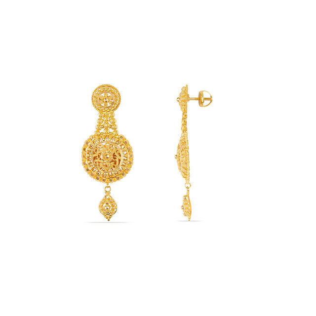 Tanishq 22KT Gold Neckwear with Earring for Women 6