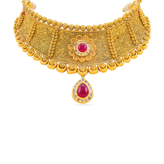 Tanishq 22KT  Gold Necklace Set  for Women 2