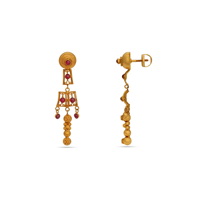 Tanishq 22 Karat Gold Earrings for Women 2
