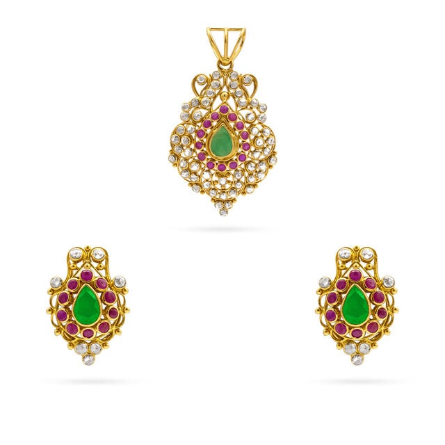 Vibrant Indian Heritage Jewelry Set 